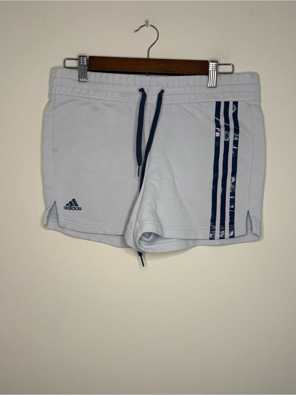 Adidas Women’s Medium Grey Blue Sweat Shorts Primegreen Lounge Sporty